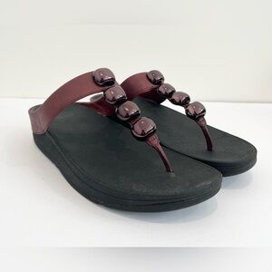 Fitflop Rola Leather Wedge Women’s Sandals Shoes Size 9